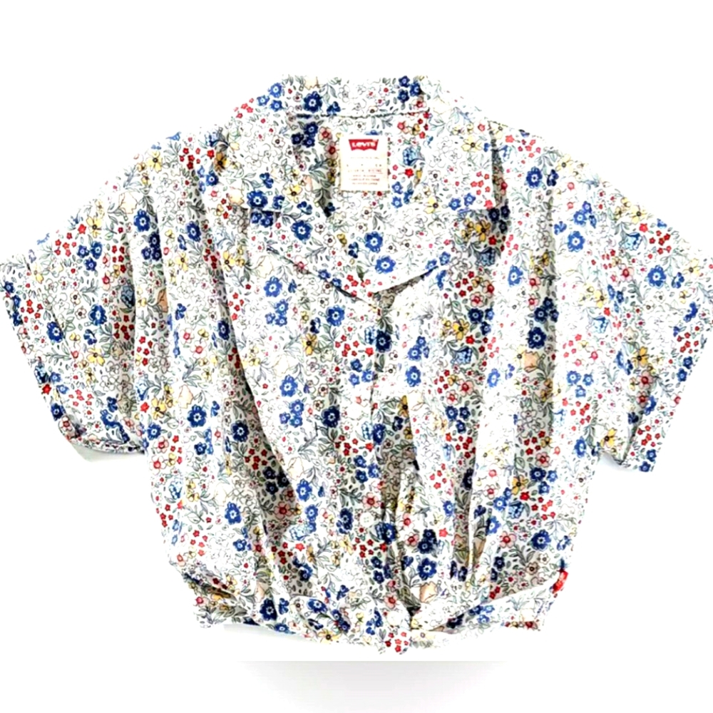 Girl's🌼Levi's Floral Printed Woven Button-Up Shirt🌼